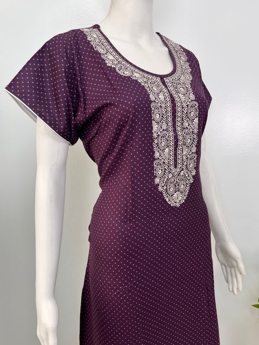 Designer alpine A-line nighty for women from Rose Petals