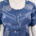 Floral alpine pleated nighty for women with pocket