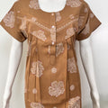 Floral alpine pleated nighty for women with pocket