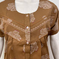 Floral alpine pleated nighty for women with pocket