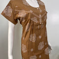 Floral alpine pleated nighty for women with pocket