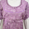 Floral rayon nighty for women, lightweight and silky