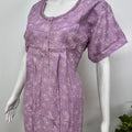 Floral rayon nighty for women, lightweight and silky