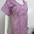 Floral rayon nighty for women, lightweight and silky