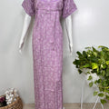 Floral rayon nighty for women, lightweight and silky