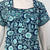 Designer pure cotton pleated nighty for women with pocket