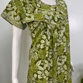 Floral printed pure cotton pleated nighty for women