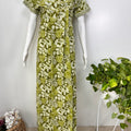 Floral printed pure cotton pleated nighty for women