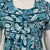Floral printed pure cotton pleated nighty for women