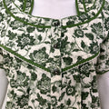Printed pure cotton pleated nighty for women in four colours