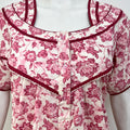 Printed pure cotton pleated nighty for women in four colours