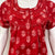 Floral pure cotton pleated nighty for women with pocket