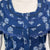 Floral pure cotton pleated nighty for women with pocket