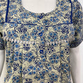 Pure cotton pleated nightgown for women with pocket