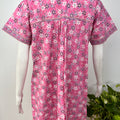 100% pure cotton pleated nighty for women in pastel shades