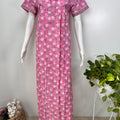 100% pure cotton pleated nighty for women in pastel shades