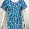 100% pure cotton pleated nighty for women in pastel shades