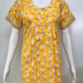 100% pure cotton pleated nighty for women in pastel shades