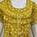 Floral 100% pure cotton pleated nighty for women
