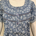 Floral 100% pure cotton pleated nighty for women