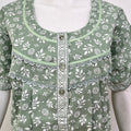 Floral 100% pure cotton pleated nighty for women
