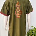 Bizzylizzy nighty for women with floral embroidery and pocket