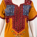 Bizzylizzy nighty for women with floral embroidery and pocket