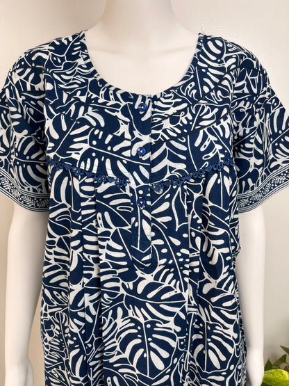 Floral Cotton Nightgown Soft Fabric & Comfortable Nightwear