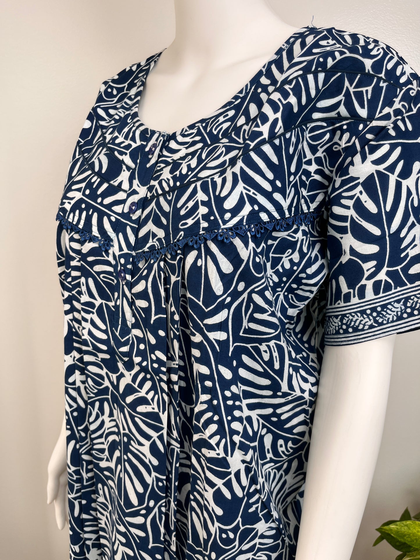 Floral Cotton Nightgown Soft Fabric & Comfortable Nightwear