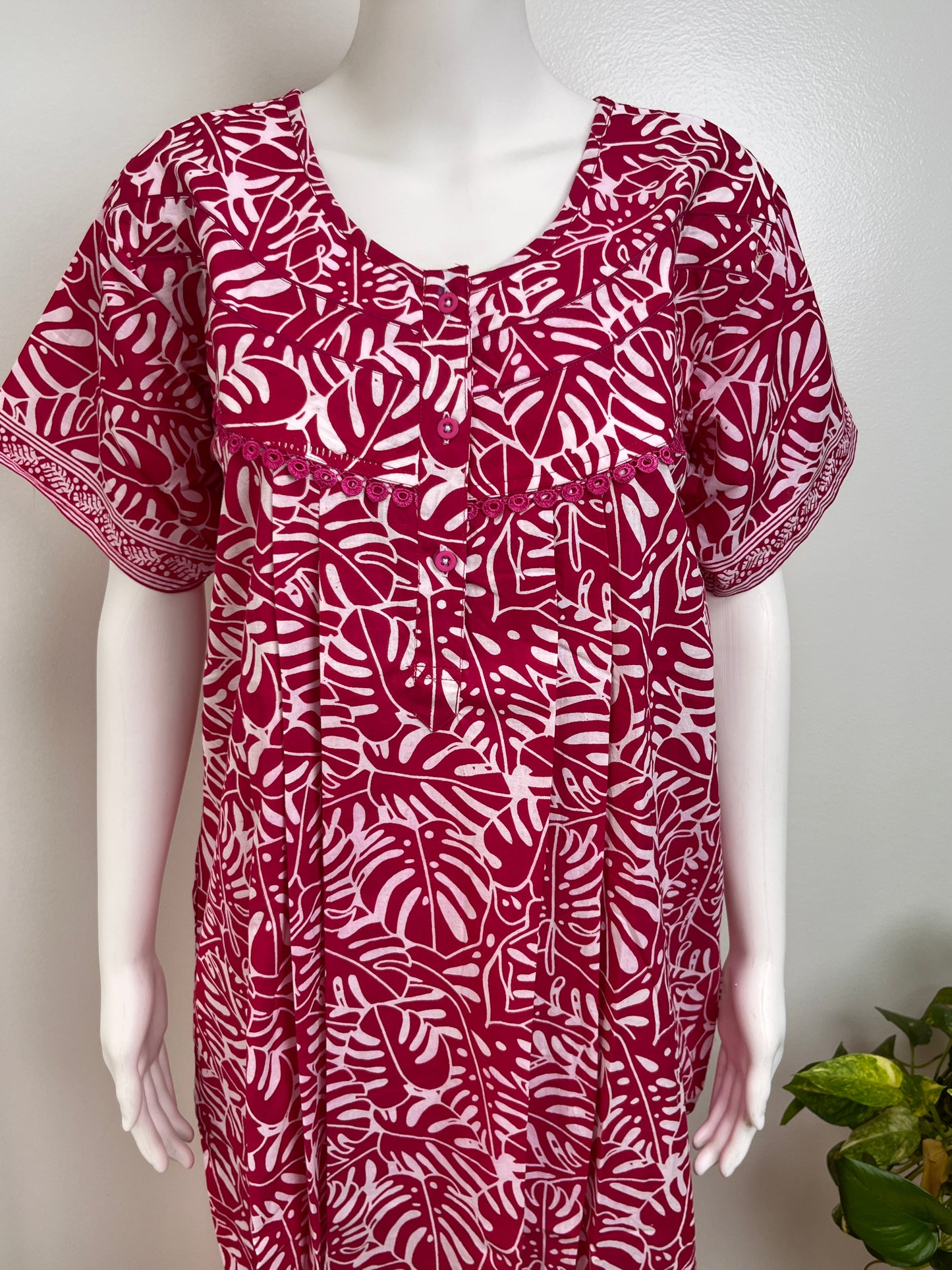 Floral Cotton Nightgown Soft Fabric & Comfortable Nightwear