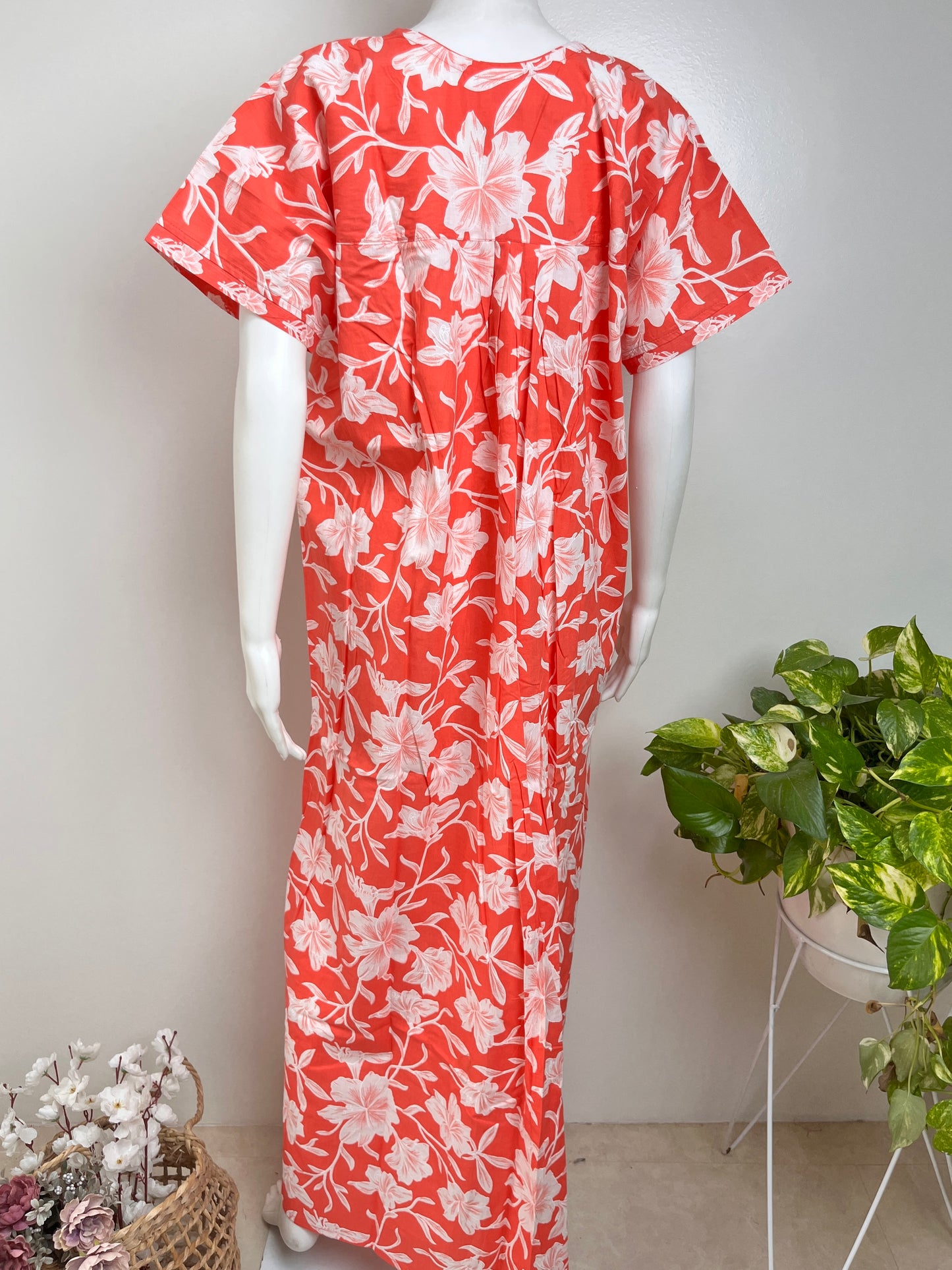 Elegant Floral Cotton Nighty Soft Touch & Breathable Sleepwear
