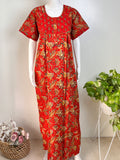Floral Cotton Nightgown Lightweight & Comfortable Daily Wear