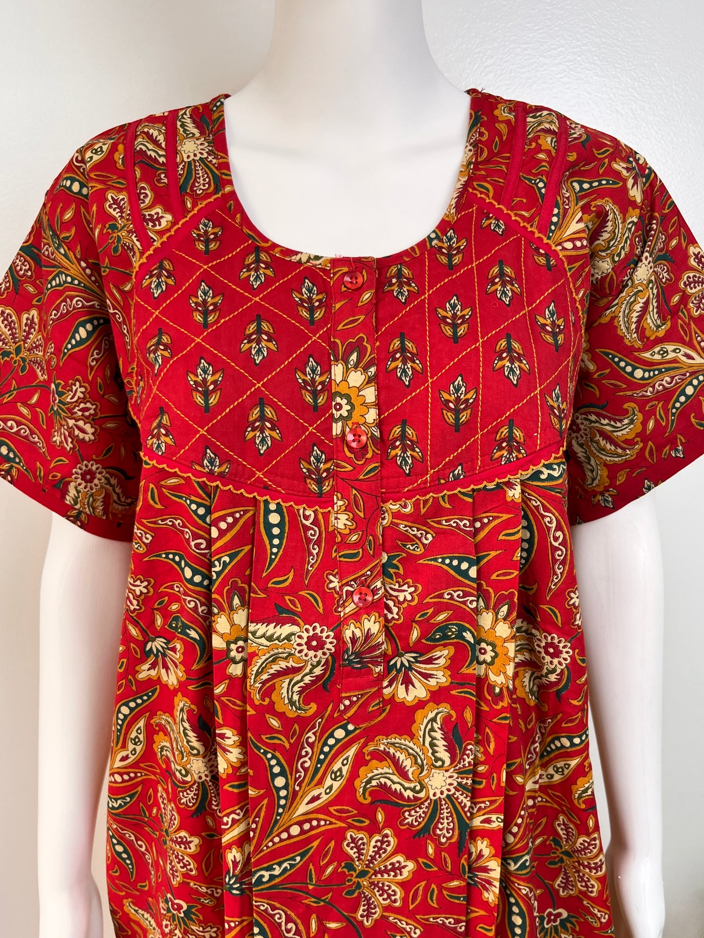Floral Cotton Nightgown Lightweight & Comfortable Daily Wear