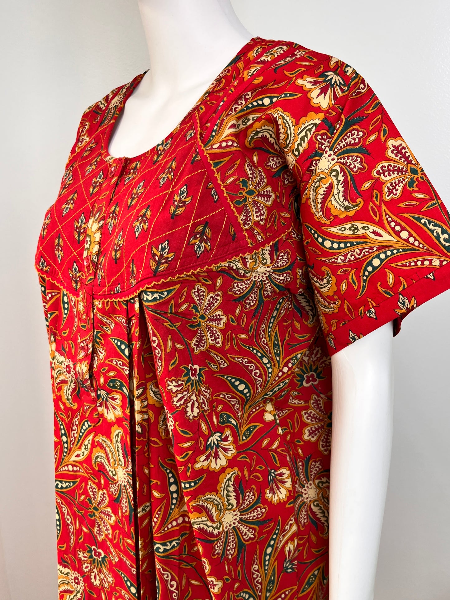 Floral Cotton Nightgown Lightweight & Comfortable Daily Wear