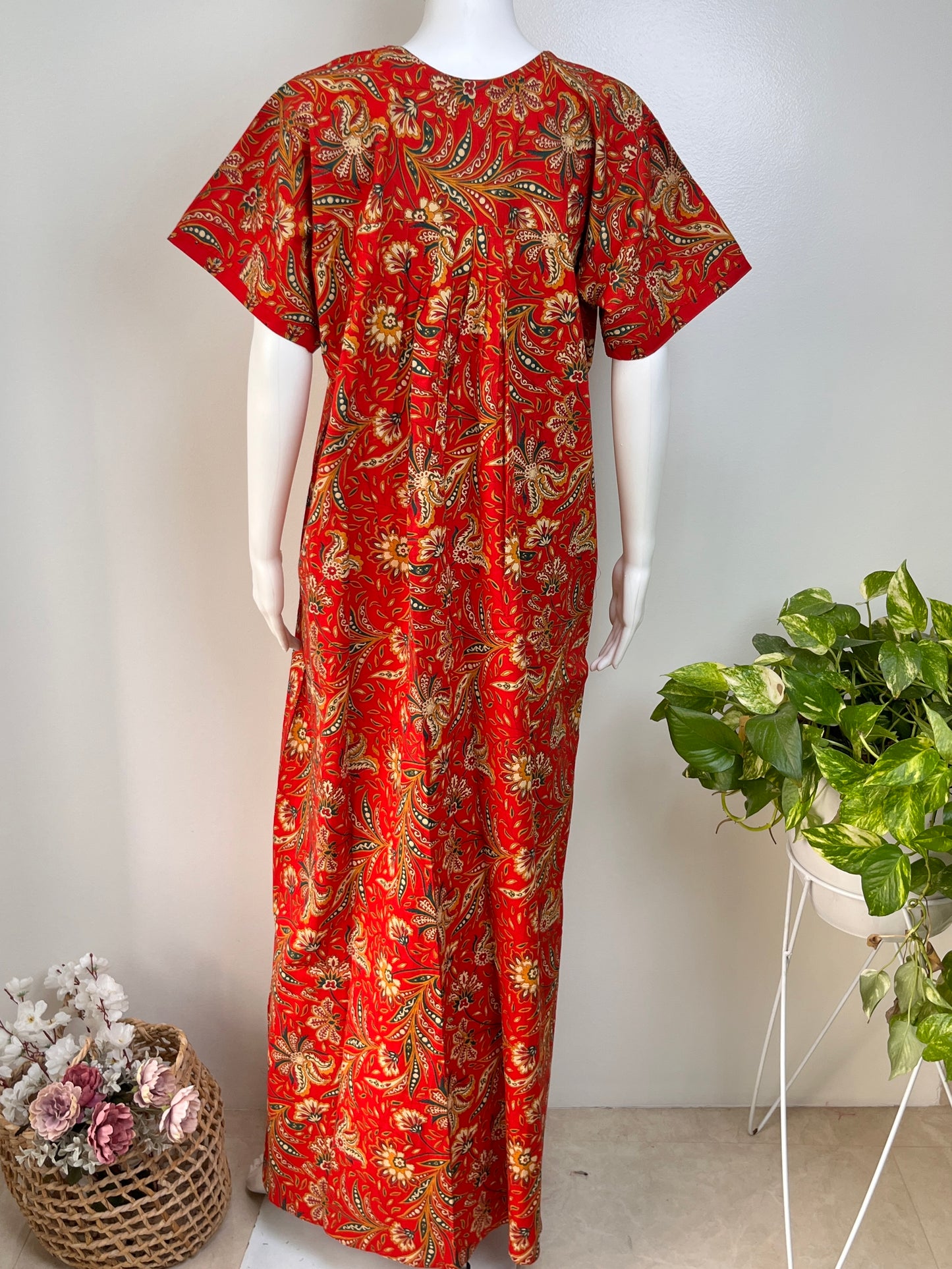 Floral Cotton Nightgown Lightweight & Comfortable Daily Wear