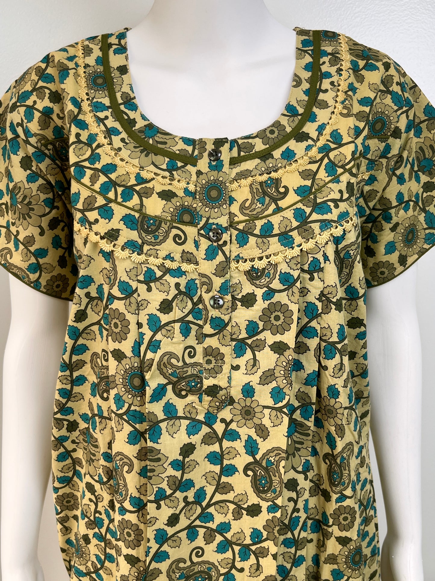 Cotton Floral Nighty Relaxed Fit & Lightweight Women Nightwear