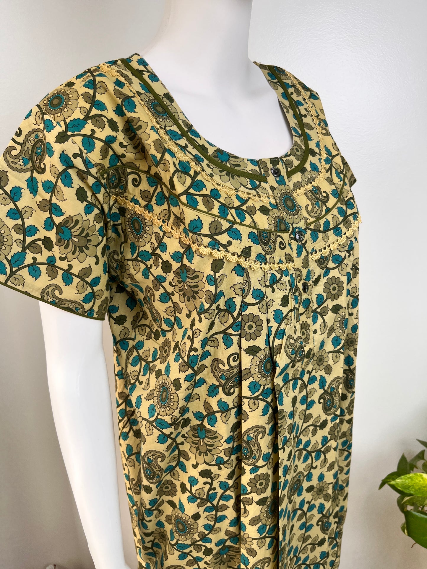 Cotton Floral Nighty Relaxed Fit & Lightweight Women Nightwear