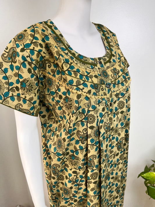 Cotton Floral Nighty Relaxed Fit & Lightweight Women Nightwear