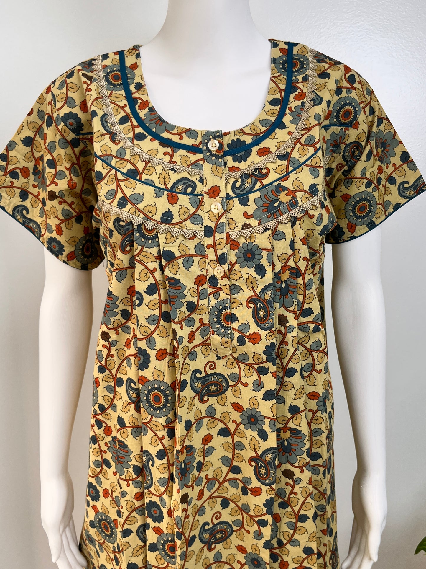 Cotton Floral Nighty Relaxed Fit & Lightweight Women Nightwear