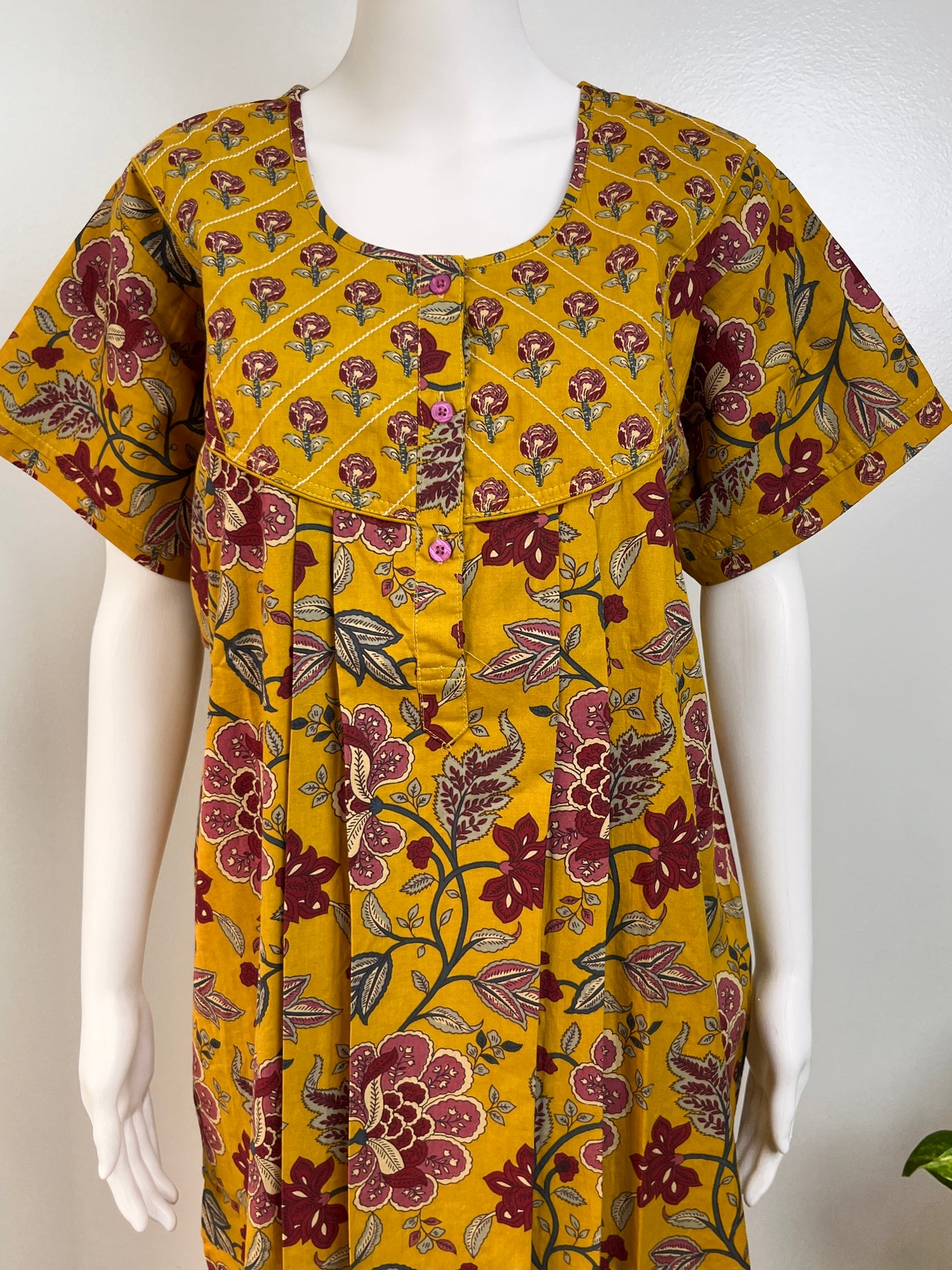 Floral Print Cotton Nighty Airy & Lightweight Daily Wear
