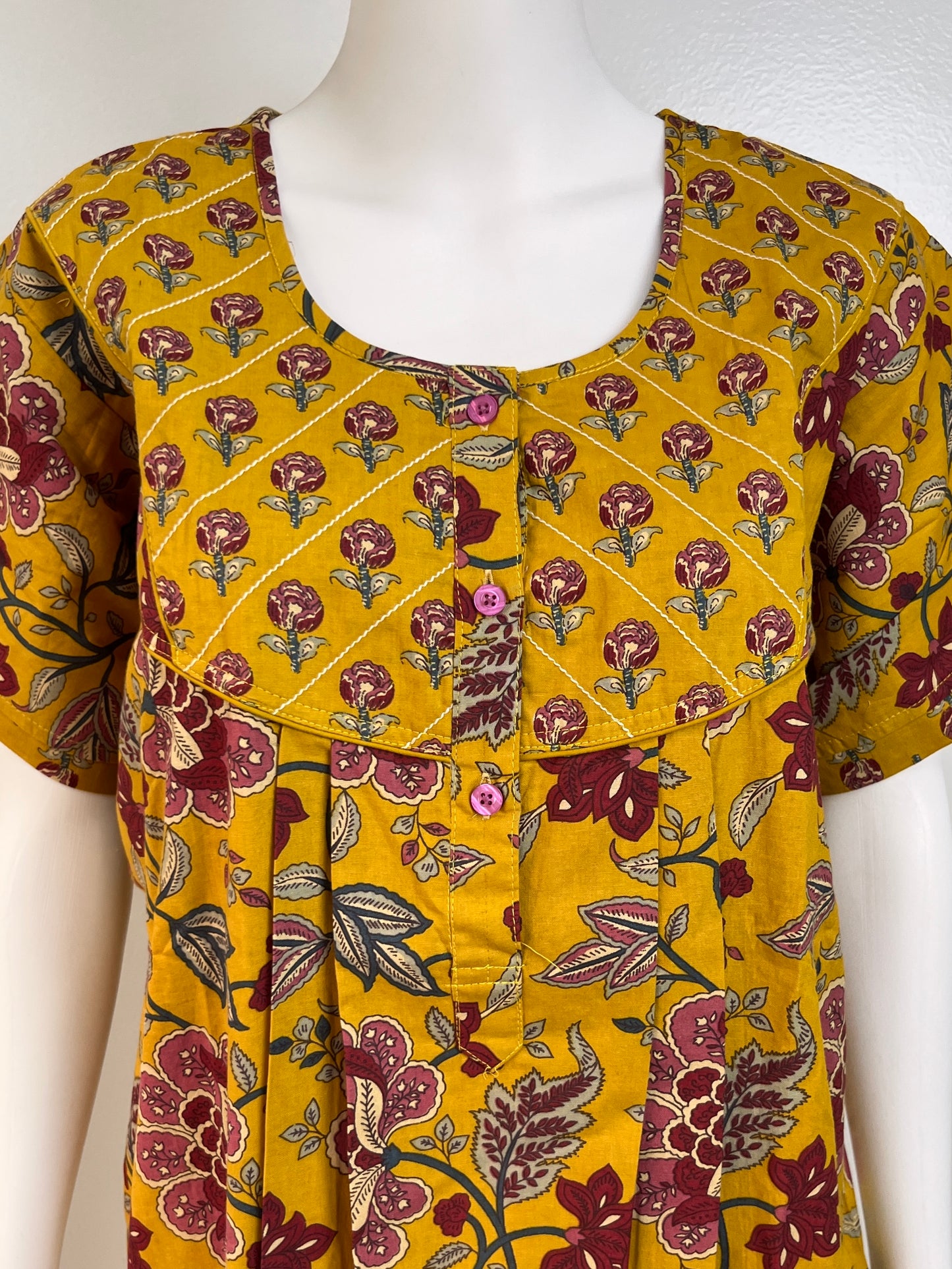 Floral Print Cotton Nighty Airy & Lightweight Daily Wear