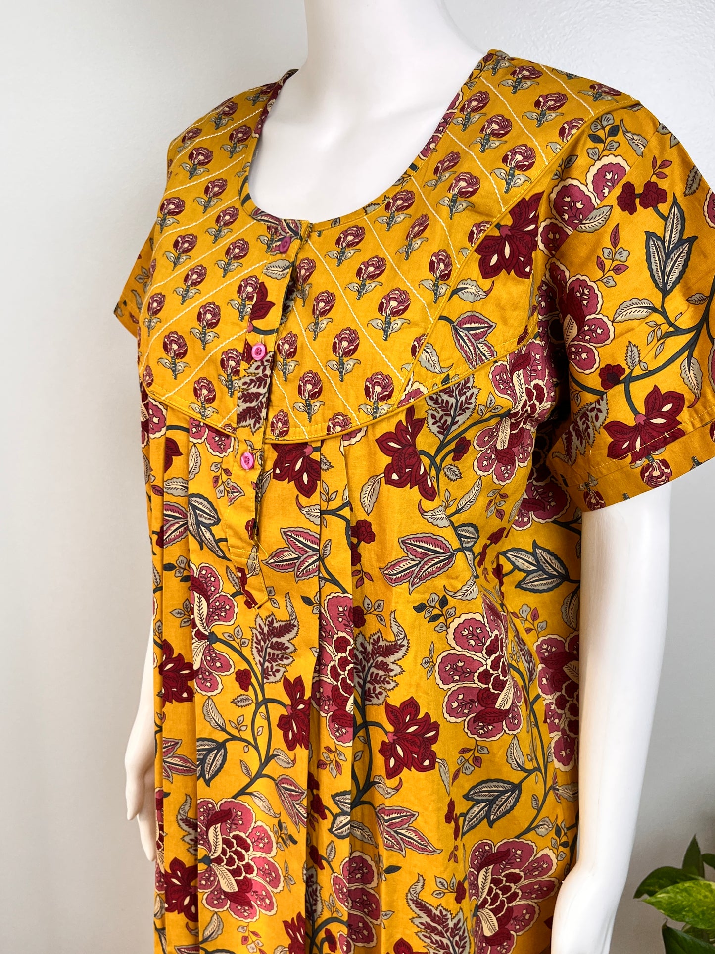 Floral Print Cotton Nighty Airy & Lightweight Daily Wear