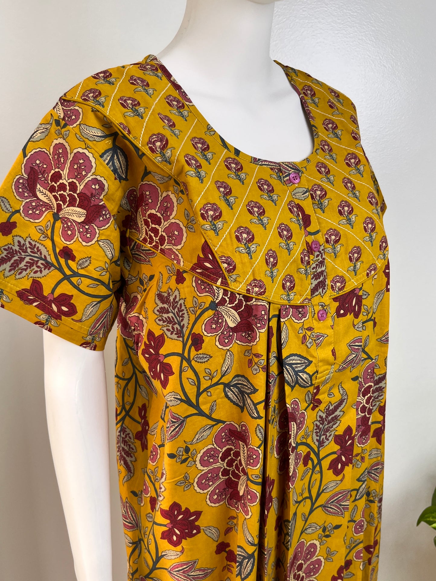 Floral Print Cotton Nighty Airy & Lightweight Daily Wear