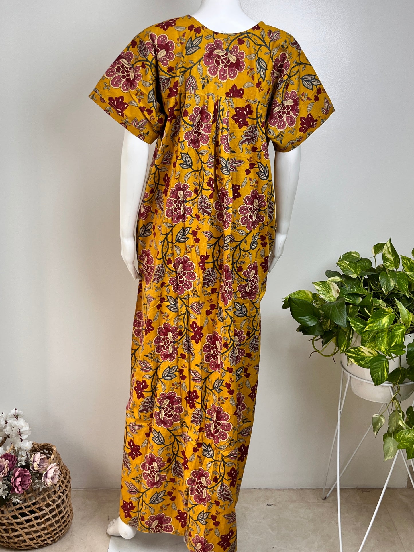 Floral Print Cotton Nighty Airy & Lightweight Daily Wear
