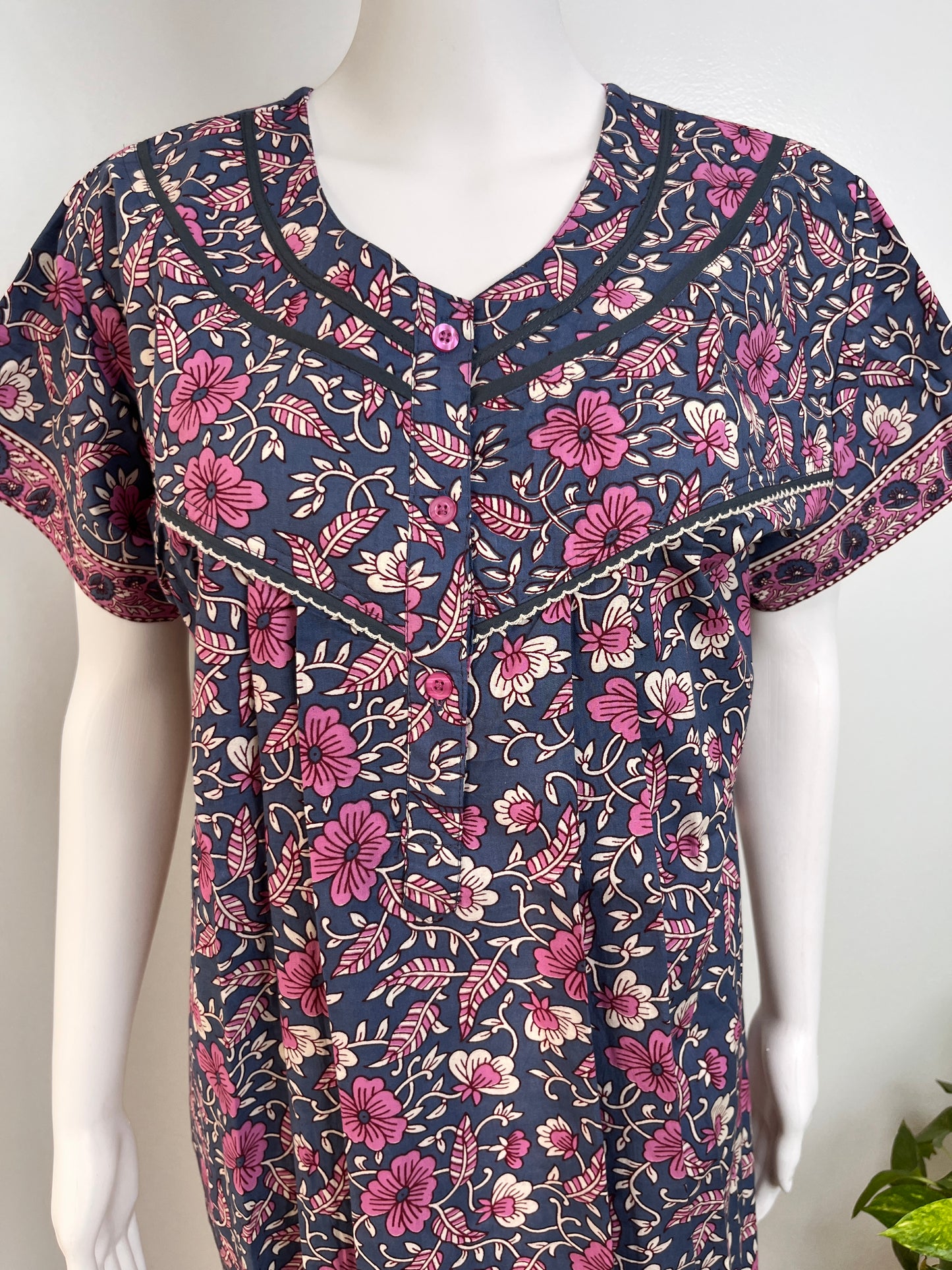 Stylish Cotton Nightgown Soft Fabric & Breathable Daily Wear