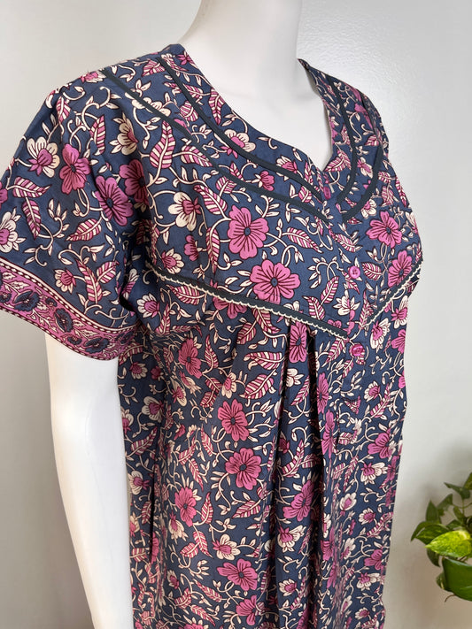 Stylish Cotton Nightgown Soft Fabric & Breathable Daily Wear