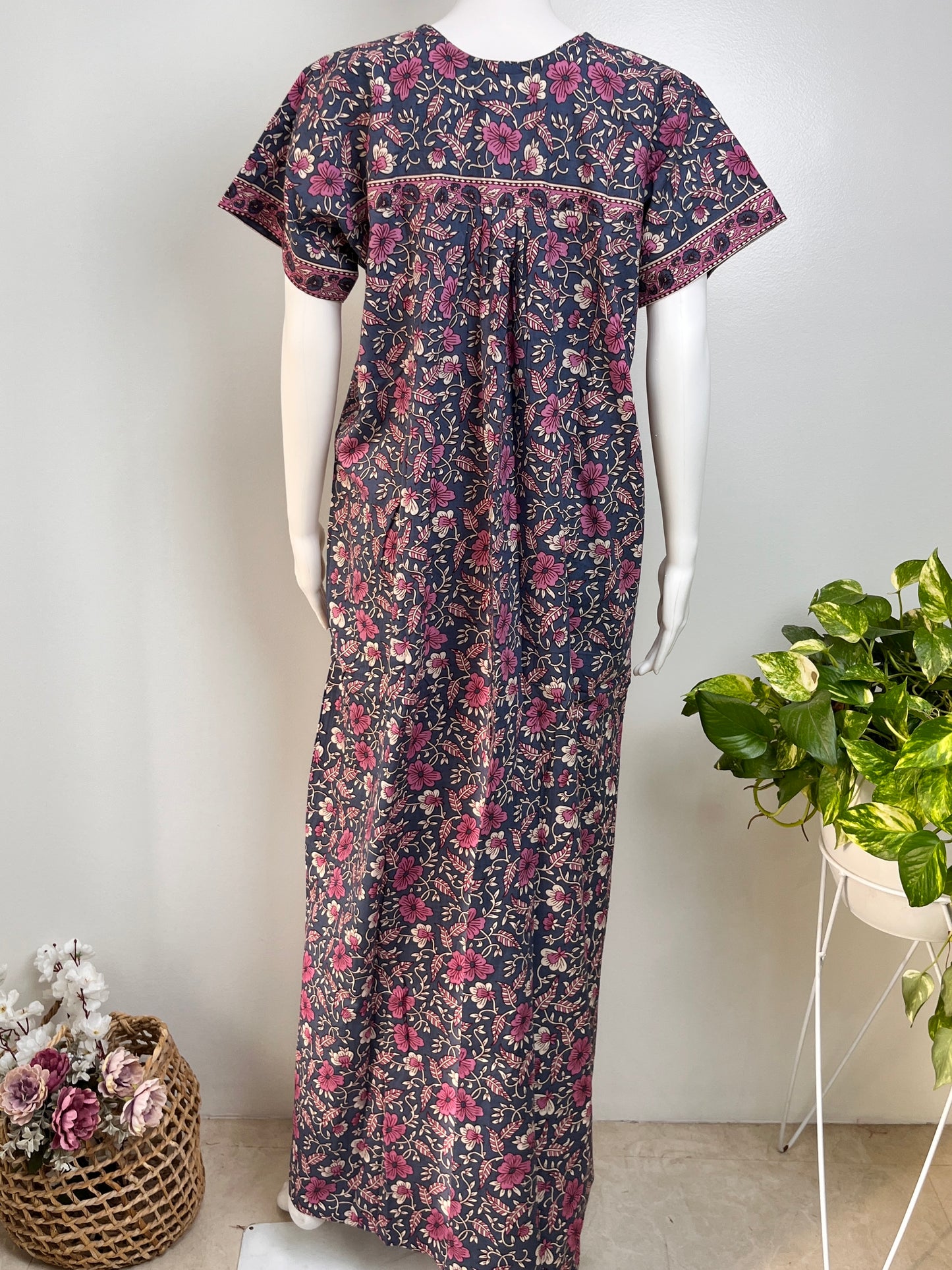 Stylish Cotton Nightgown Soft Fabric & Breathable Daily Wear
