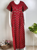 Pure Cotton Nightgown Printed Design & Soft Breathable Fabric