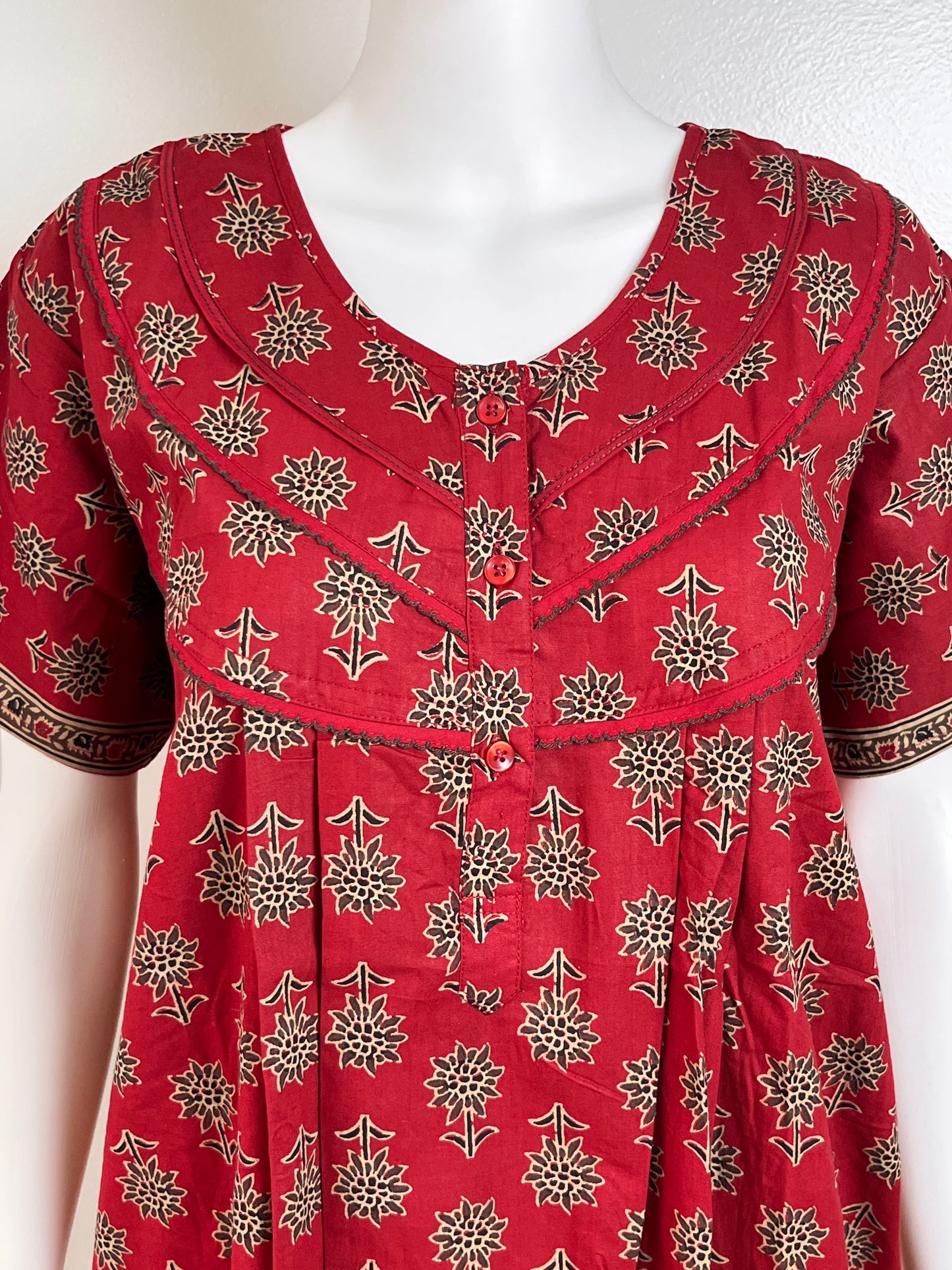 Pure Cotton Nightgown Printed Design & Soft Breathable Fabric