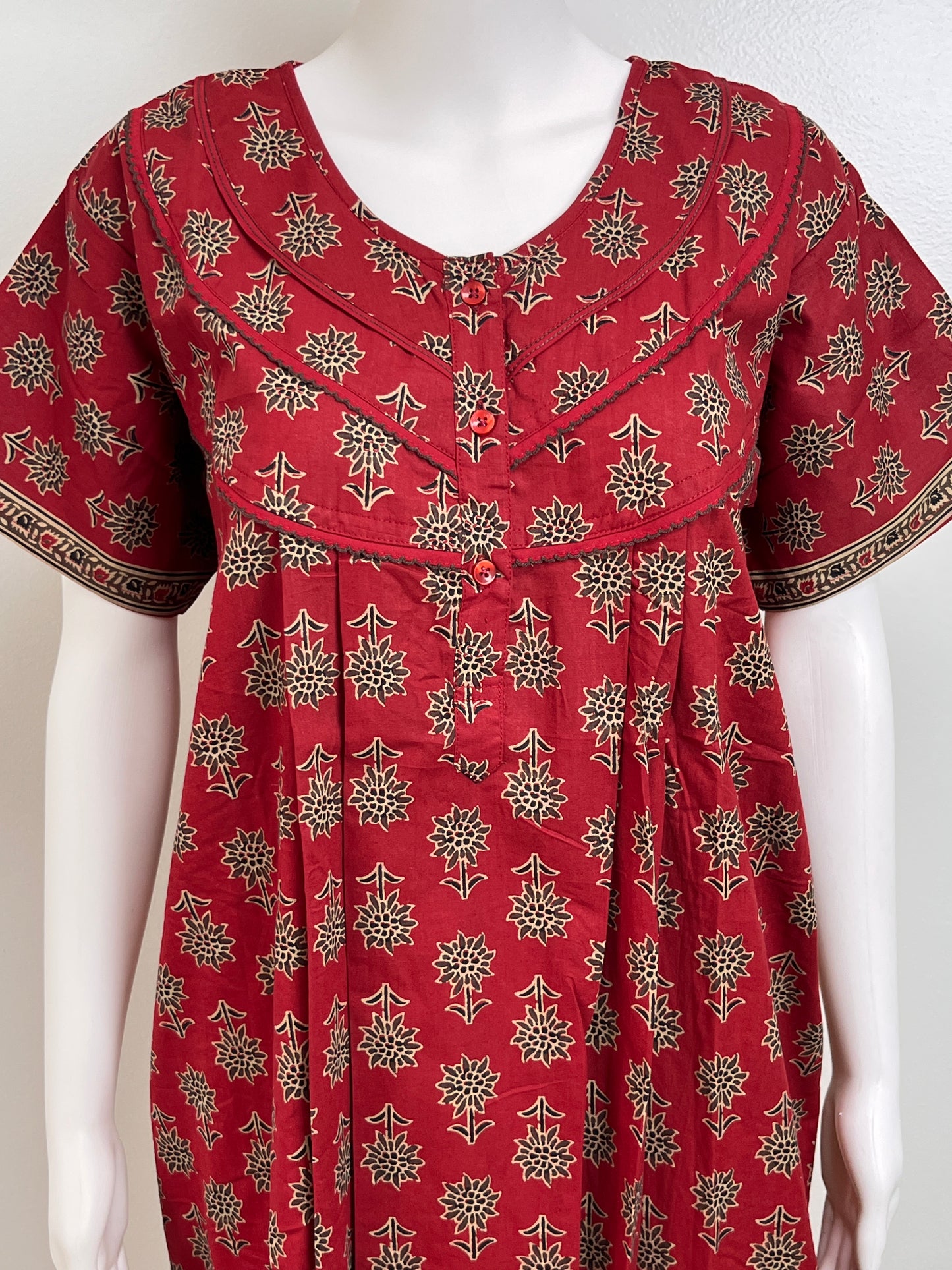 Pure Cotton Nightgown Printed Design & Soft Breathable Fabric